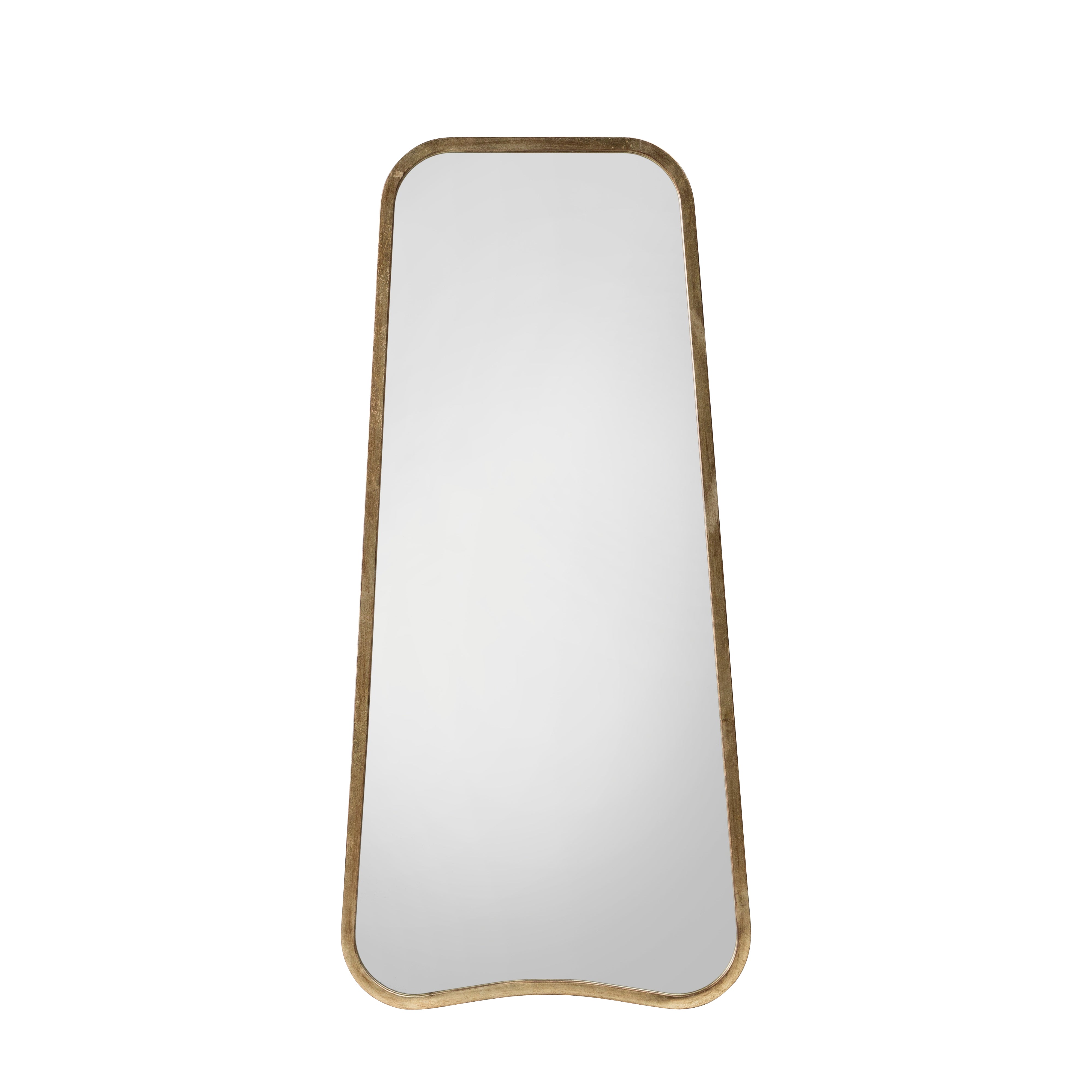 Amos Distressed gold tapered leaner mirror