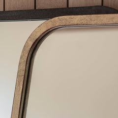 Amos Distressed gold tapered leaner mirror