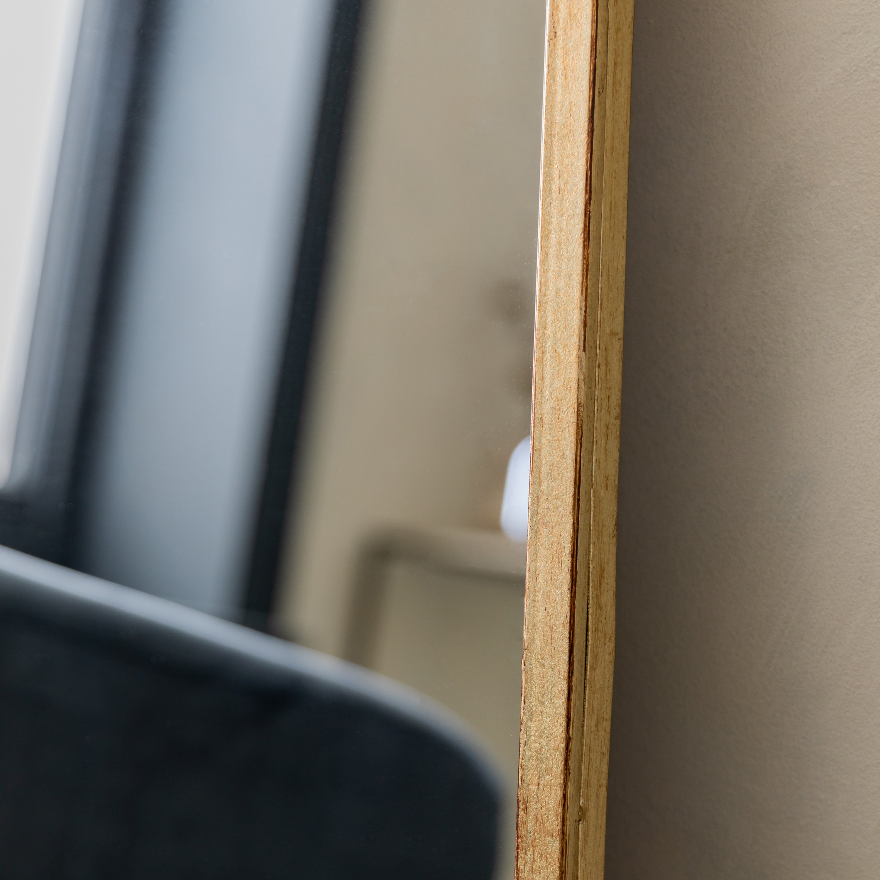 Amos Distressed gold tapered leaner mirror