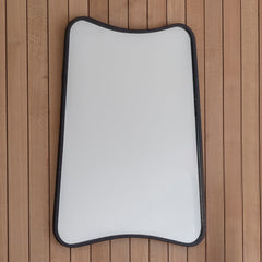 Amos Black glass tapered rectangle mirror