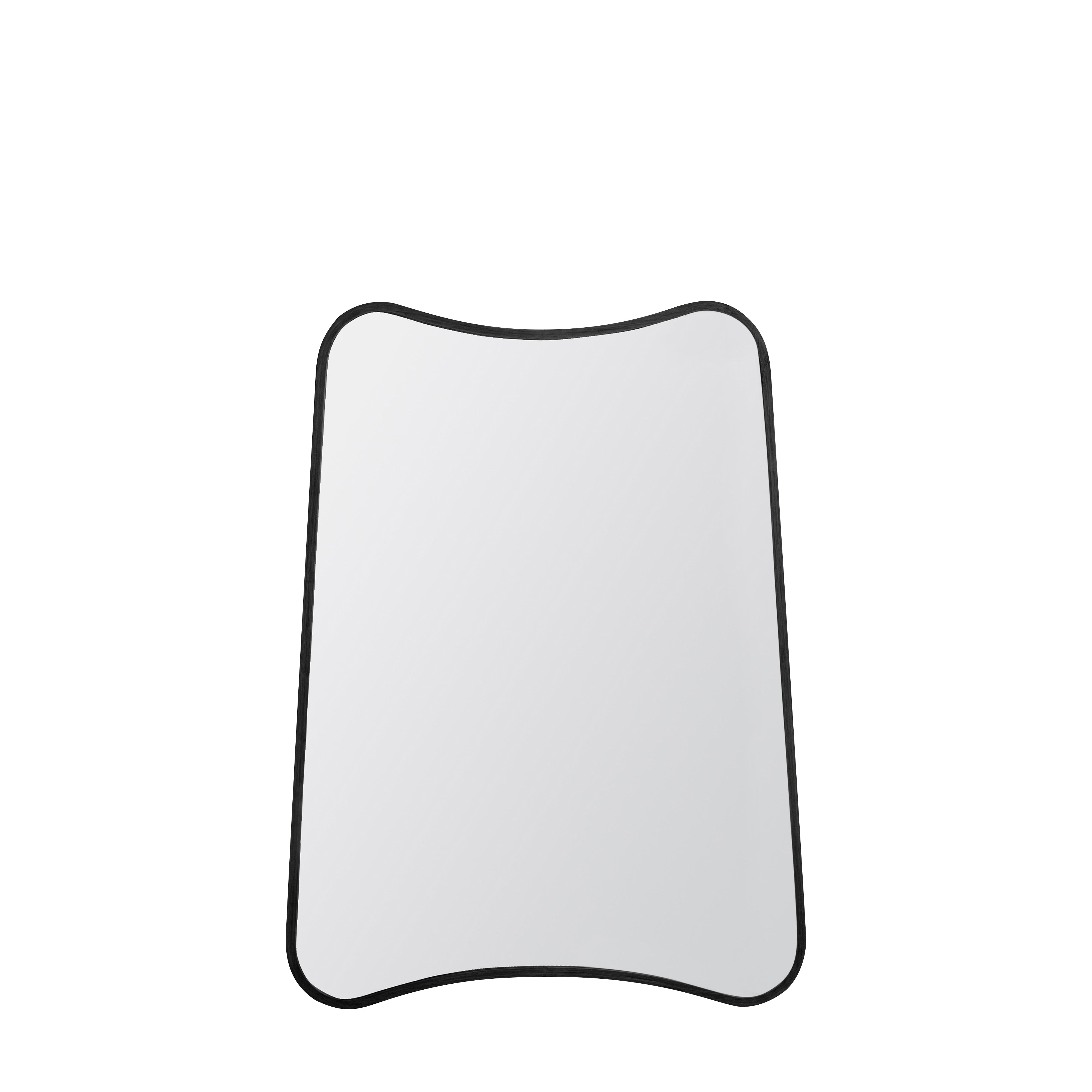 Amos Black glass tapered rectangle mirror