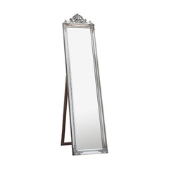 Amos Silver leaf cheval mirror