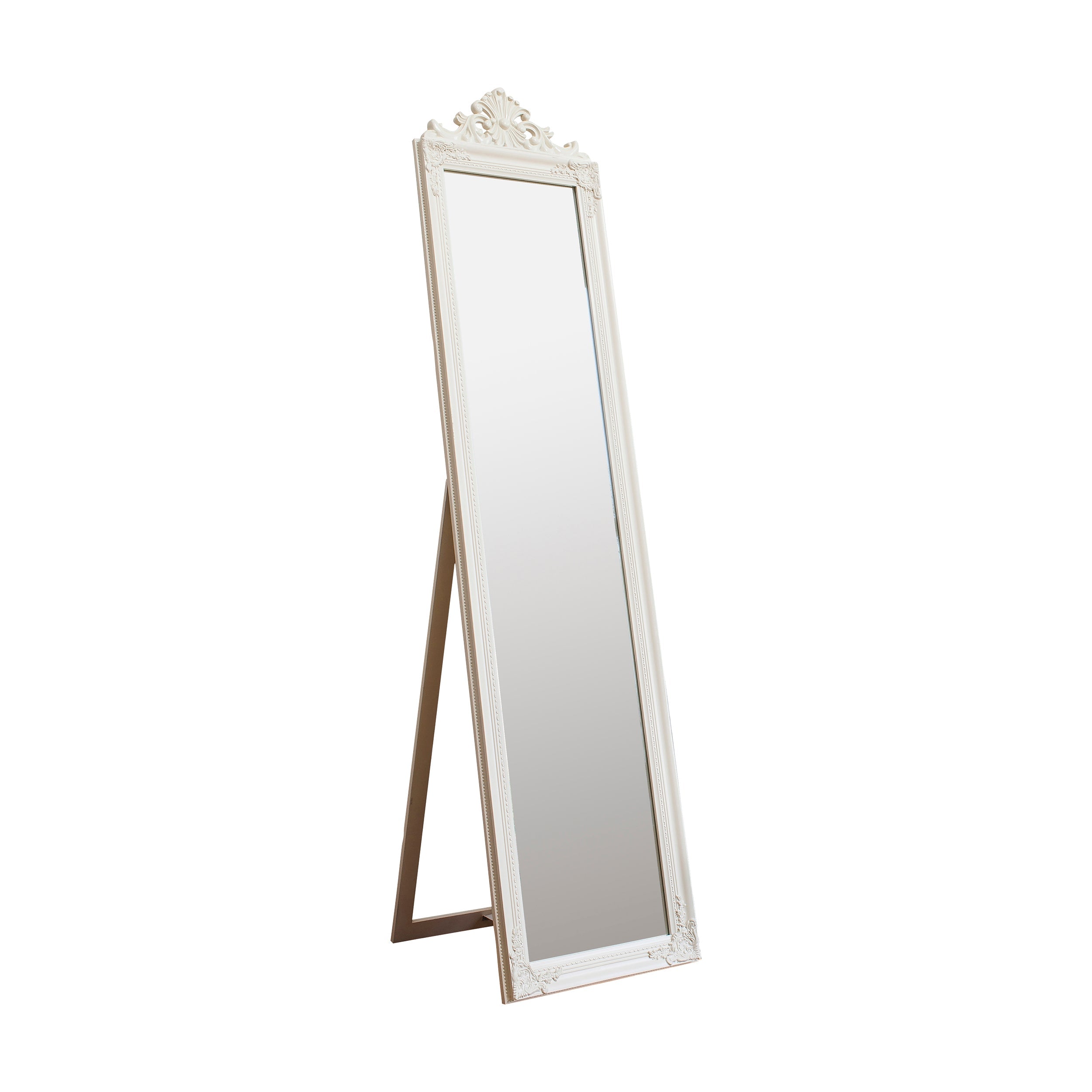 Amos White Cheval Mirror
