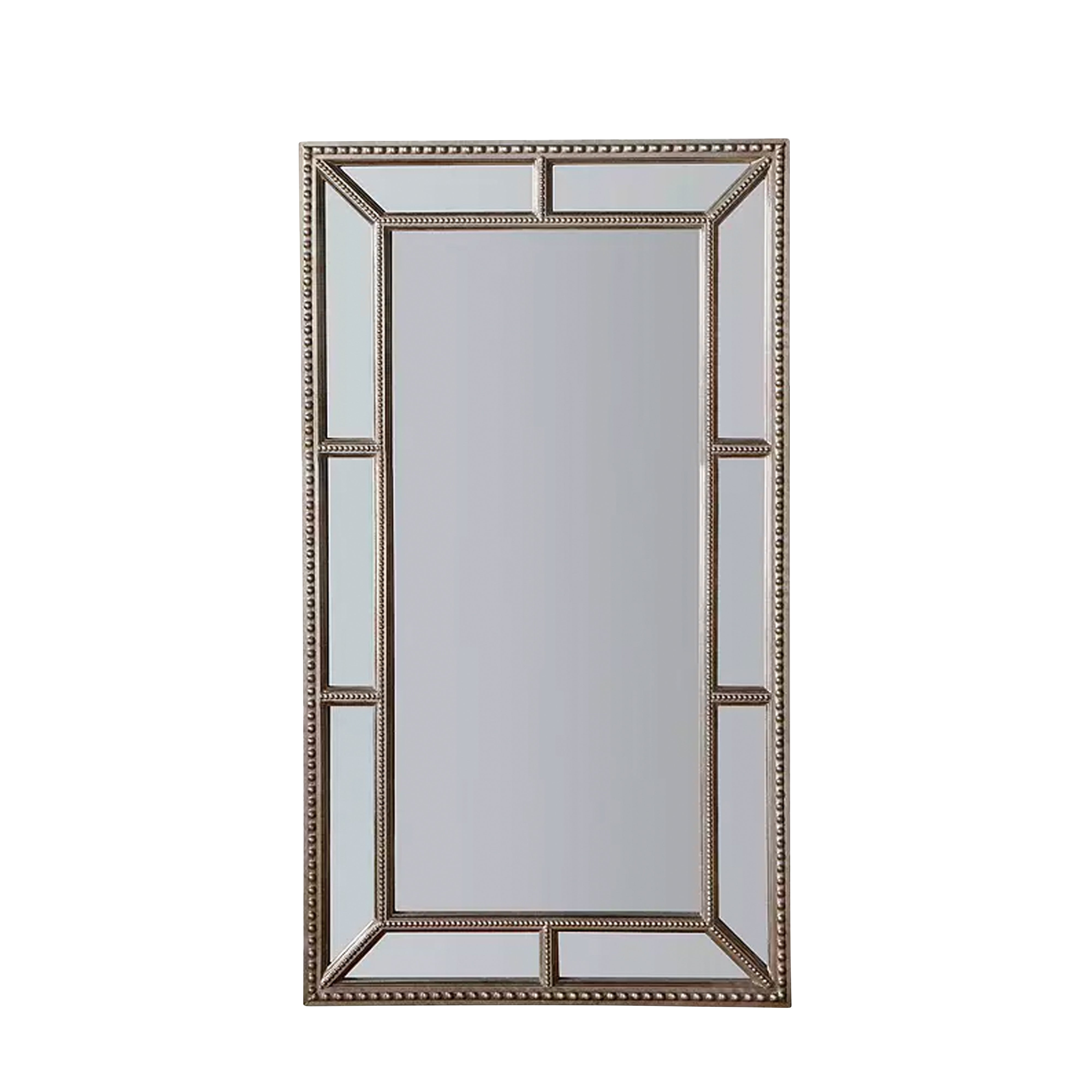Amos Aged pewter leaner mirror