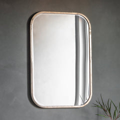 Amos Distressed champagne gold medium mirror