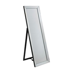 Amos Silver and matt black cheval mirror