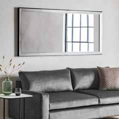 Amos Matt black edged full length mirror