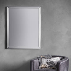 Amos Silver edged large mirror