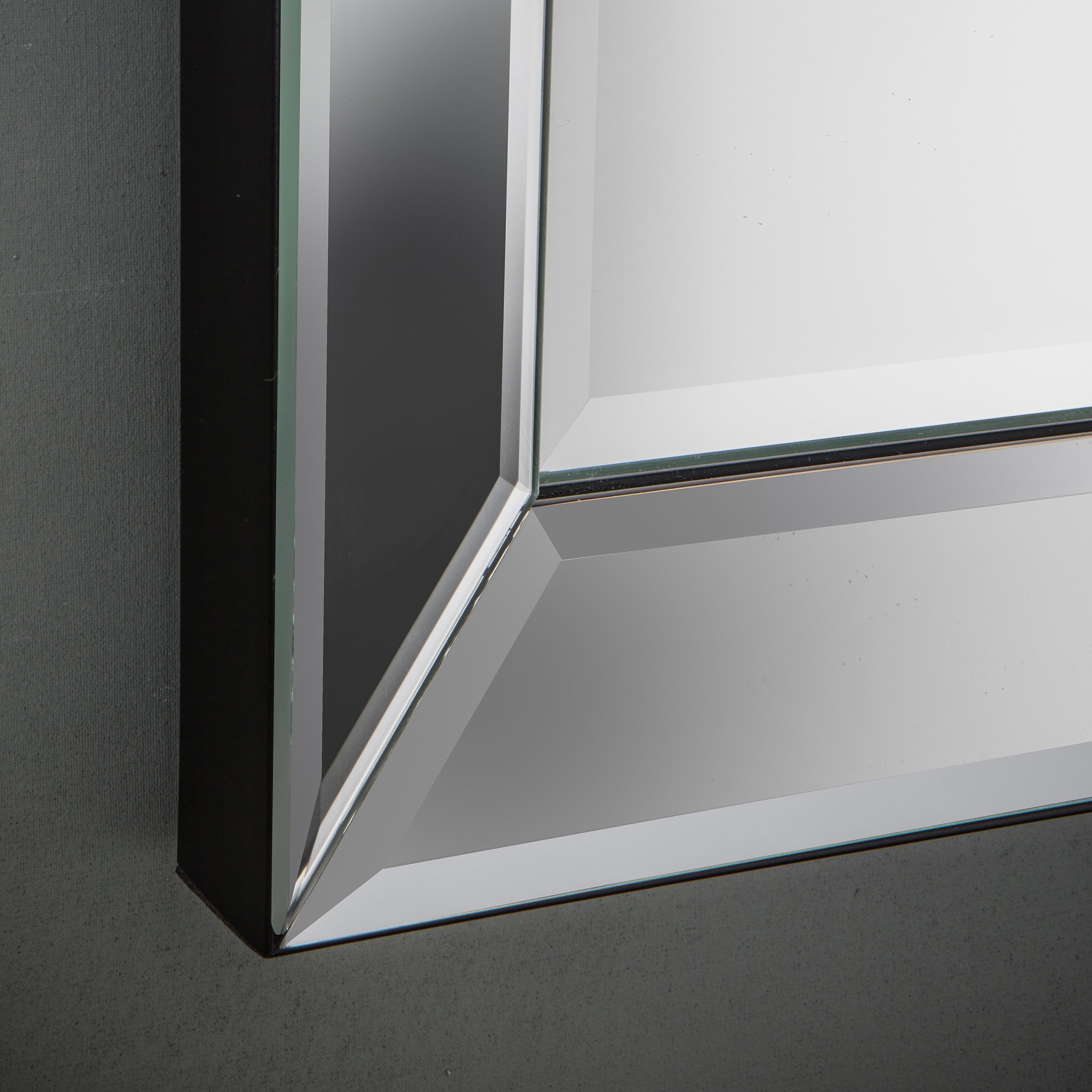 Amos Silver edged large mirror