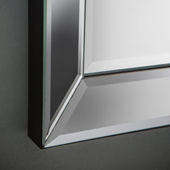 Amos Silver edged large mirror