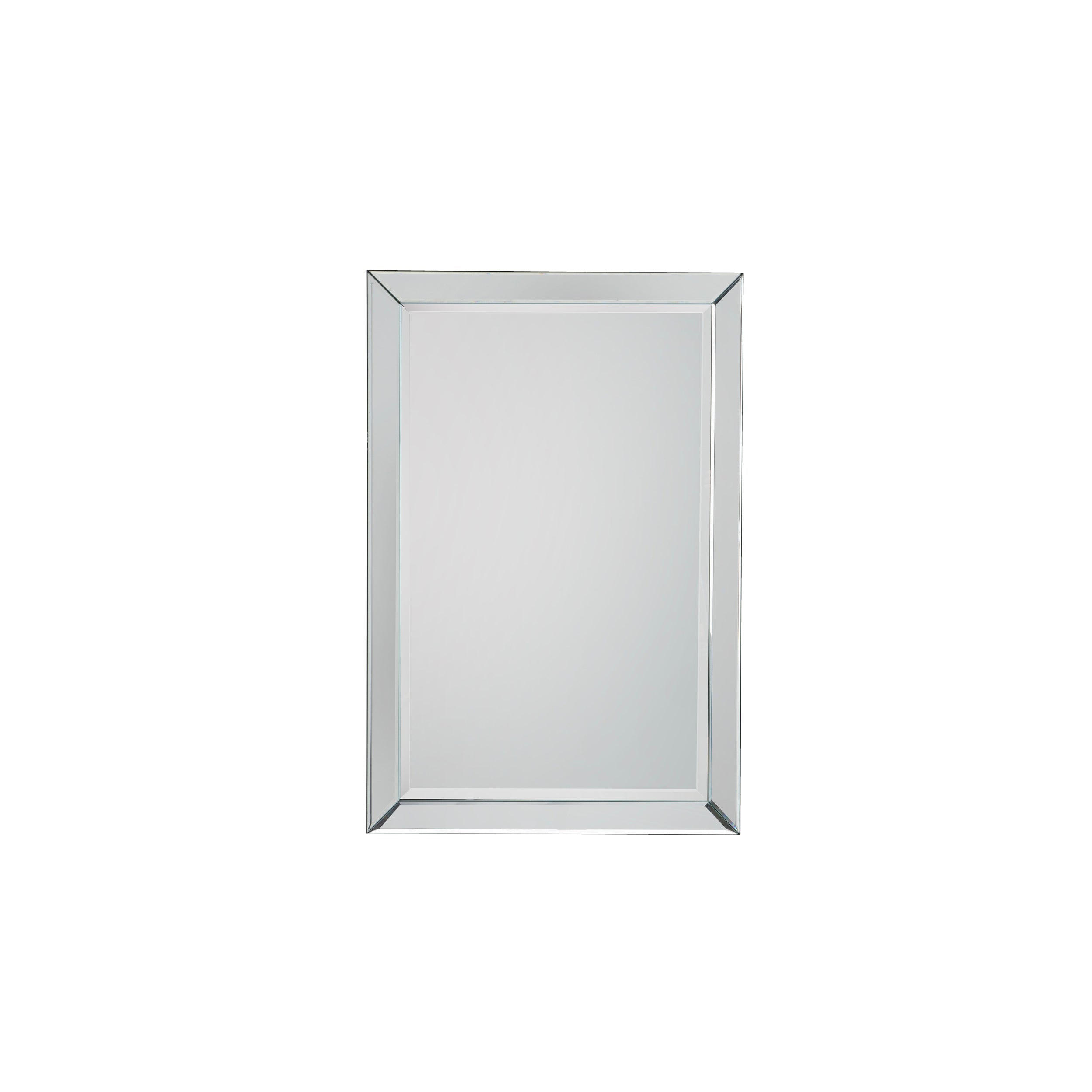Amos Brushed silver medium rectangle mirror