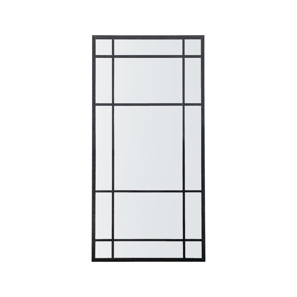 Amos Aged black large rectangle mirror