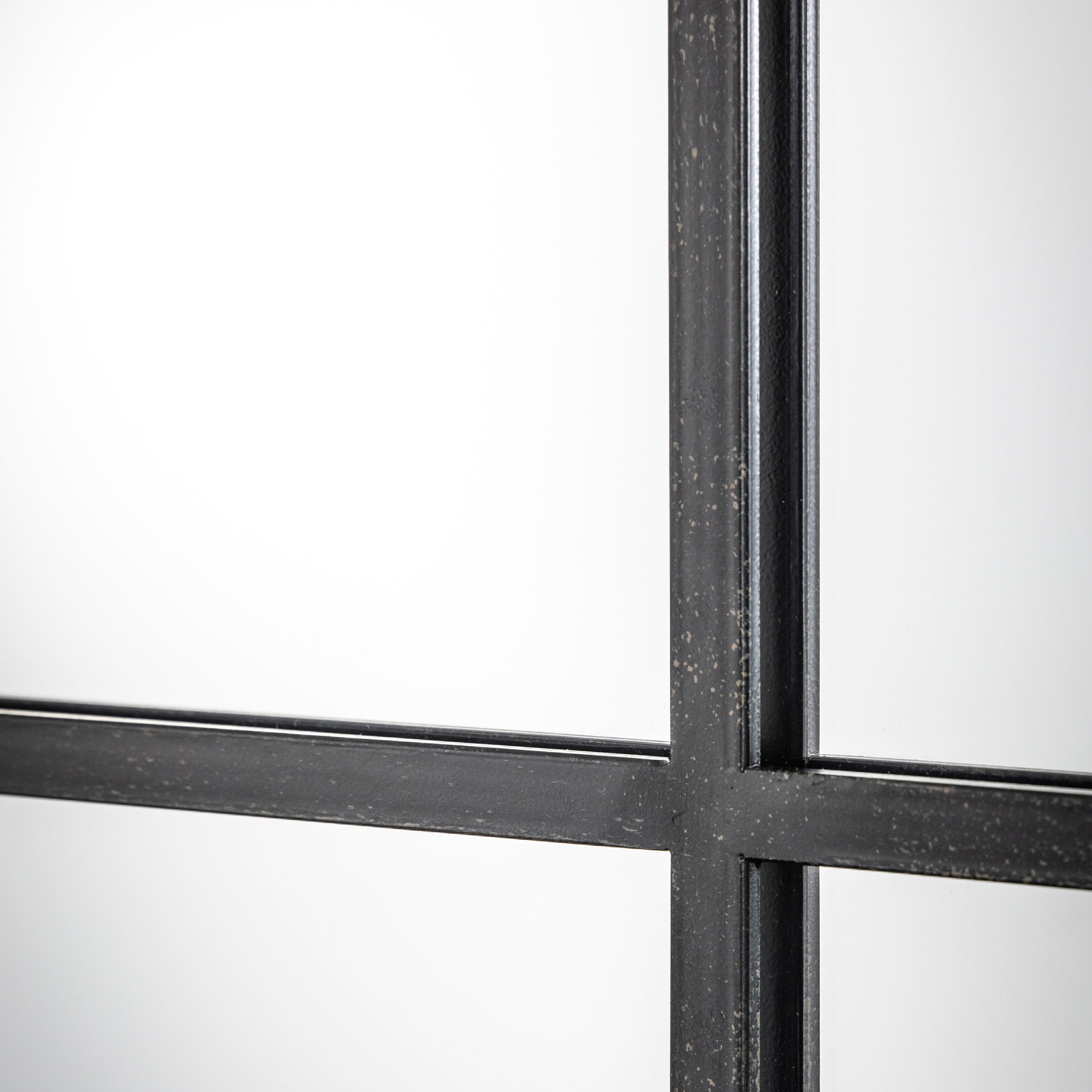 Amos Aged black large rectangle mirror