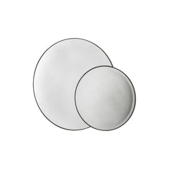 Amos Matt black interlocking round mirrors