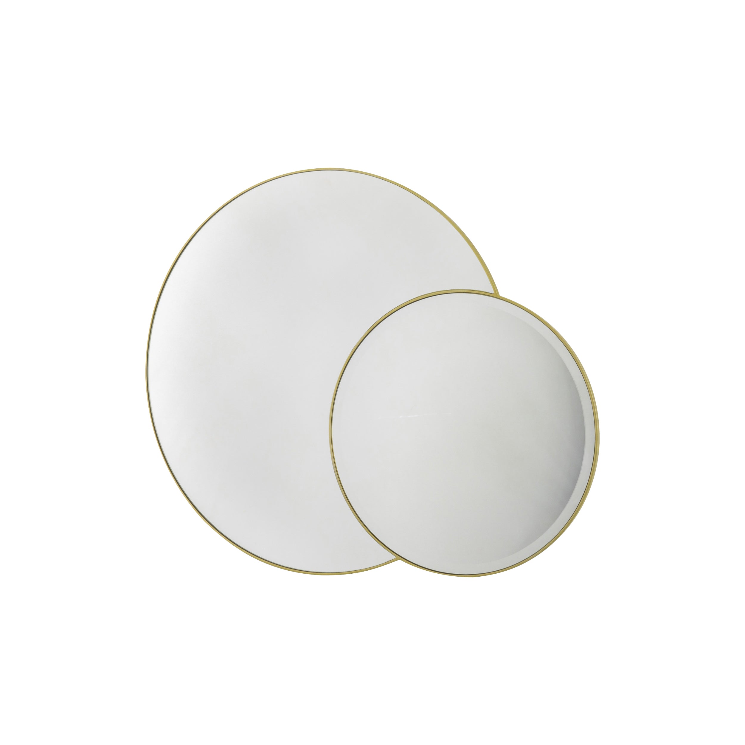 Amos Champagne gold interlocking round mirrors