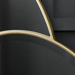 Amos Champagne gold interlocking round mirrors