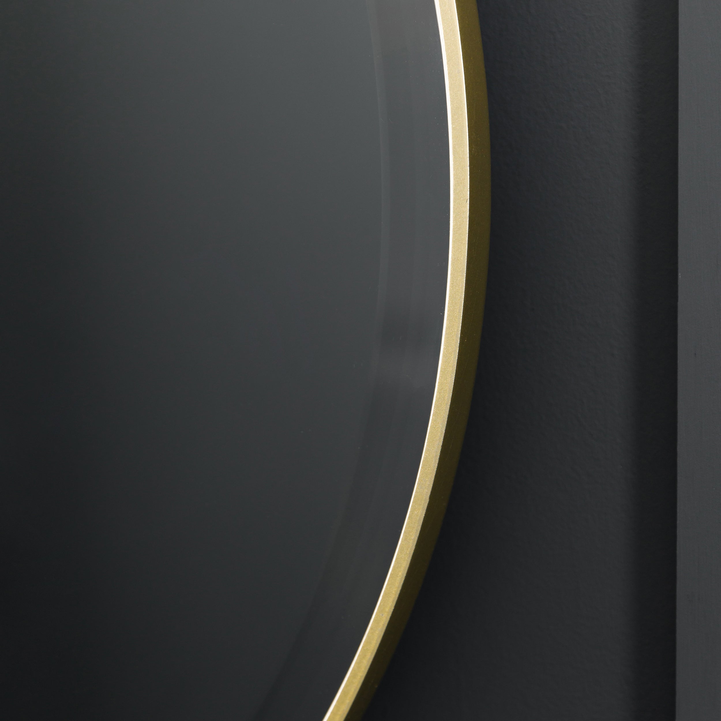 Amos Champagne gold interlocking round mirrors