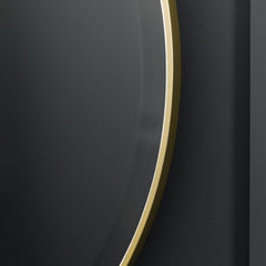Amos Champagne gold interlocking round mirrors