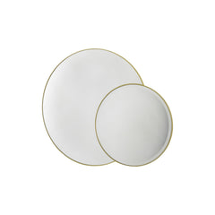 Amos Champagne gold interlocking round mirrors