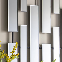 Amos Black panel mirror rectangle mirror