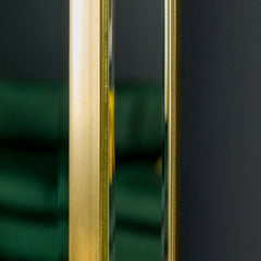 Amos Brushed gold bevelled medium rectangle mirror