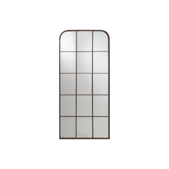 Amos Black rustic arch window mirror