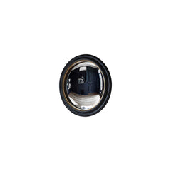 Amos Matt black medium round convex mirror