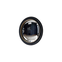 Amos Matt black large round convex mirror