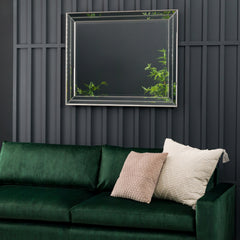 Amos Double bevelled strip large rectangular mirror