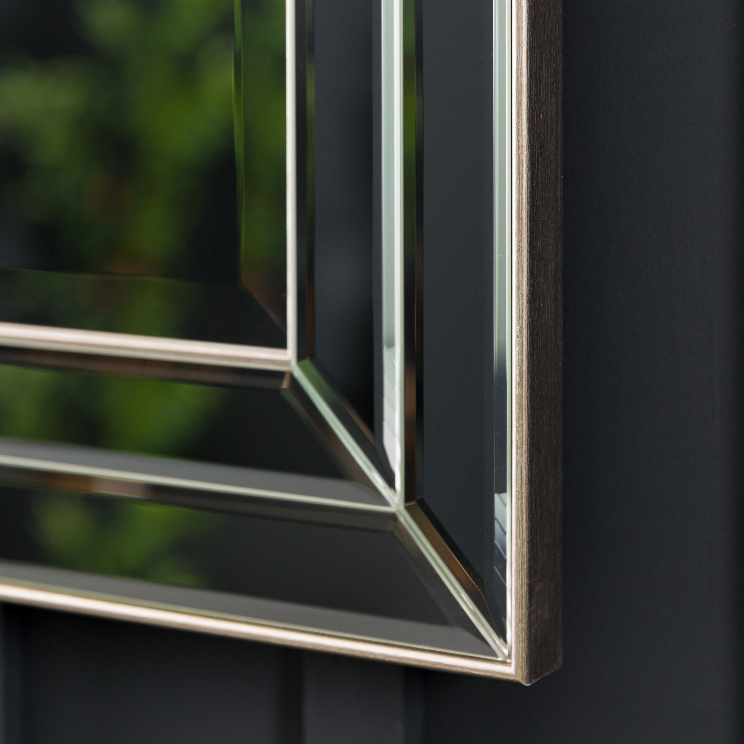Amos Double bevelled strip large rectangular mirror