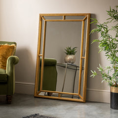 Amos Antique gold rectangular mirror
