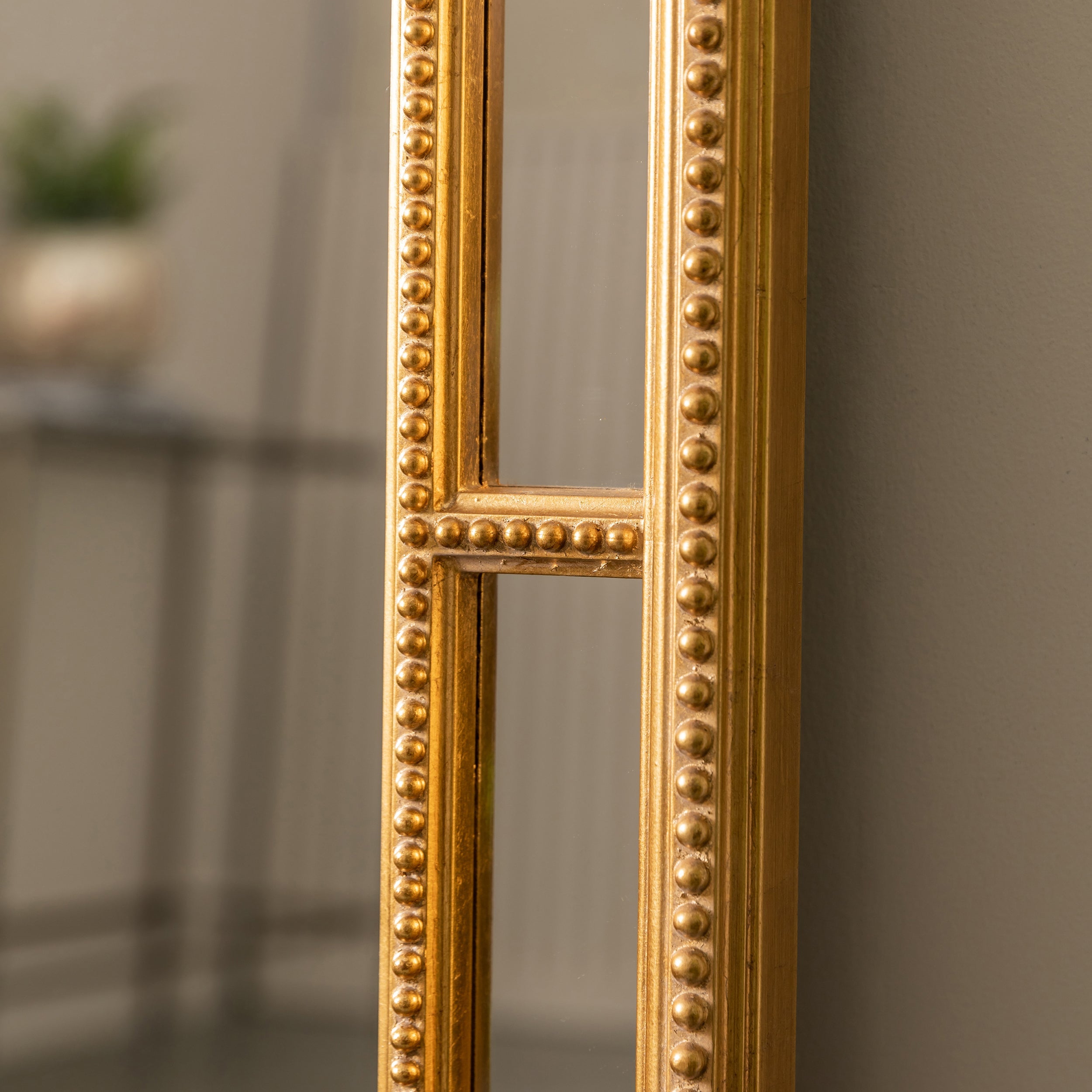 Amos Antique gold rectangular mirror