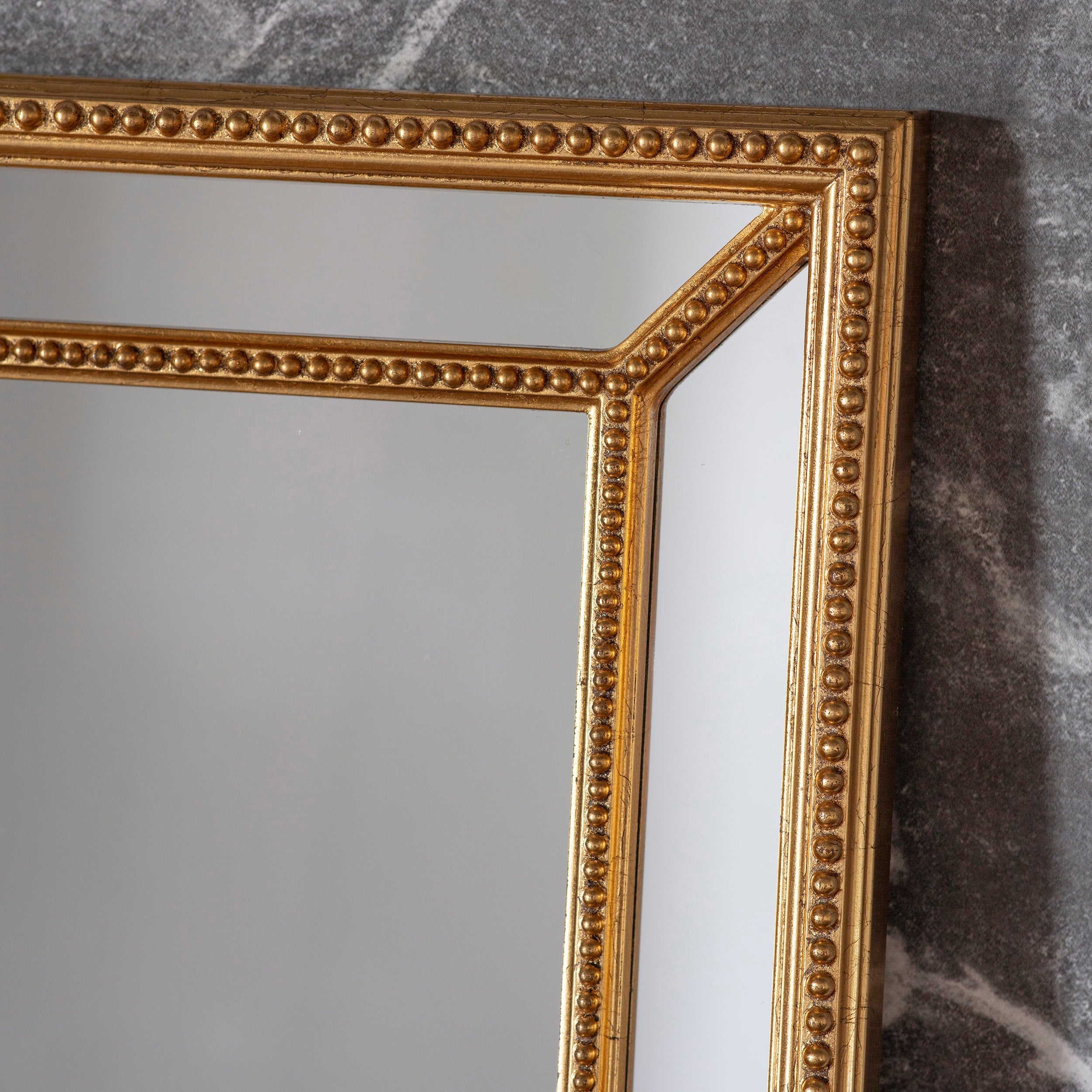 Amos Antique gold rectangular mirror