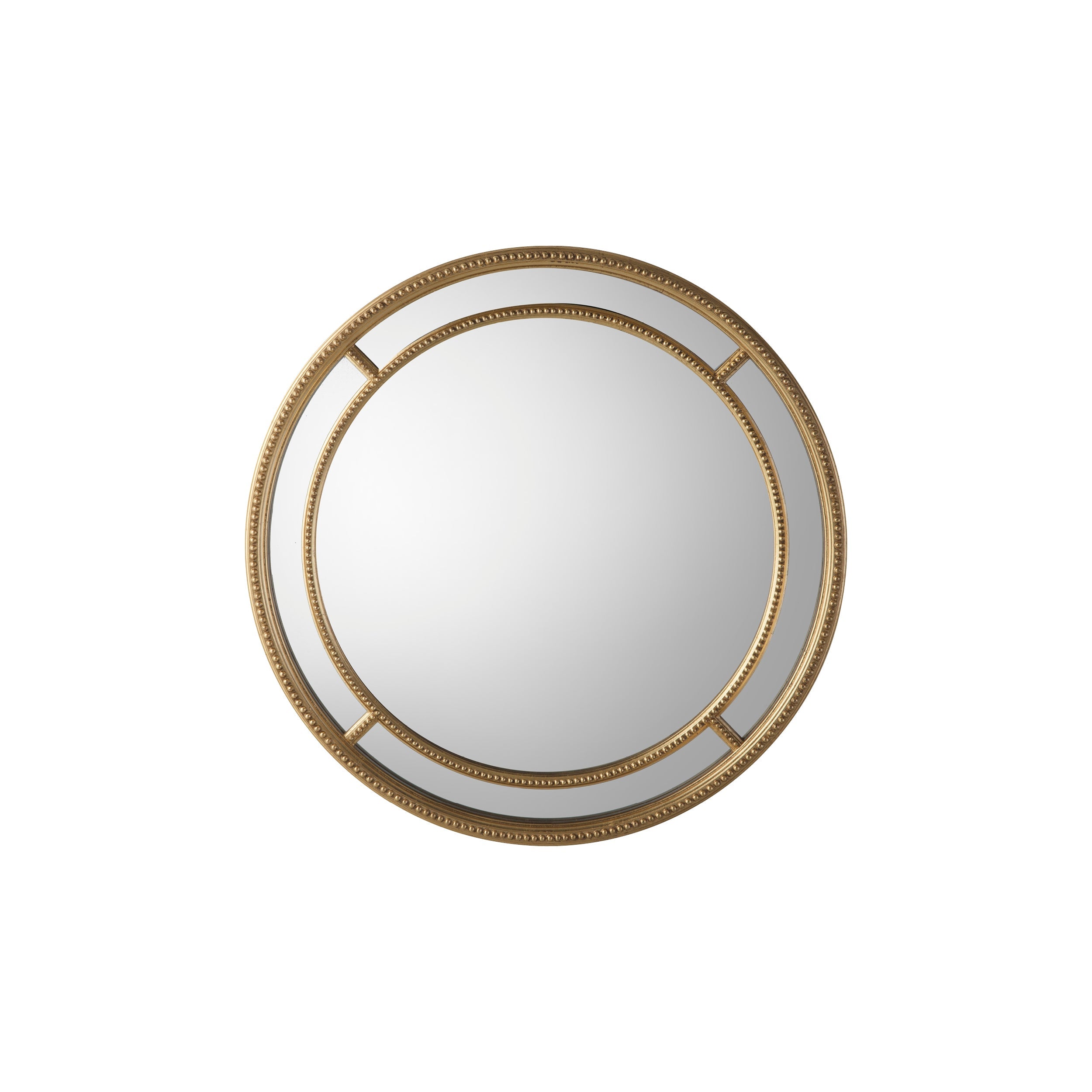 Amos Antique gold round mirror