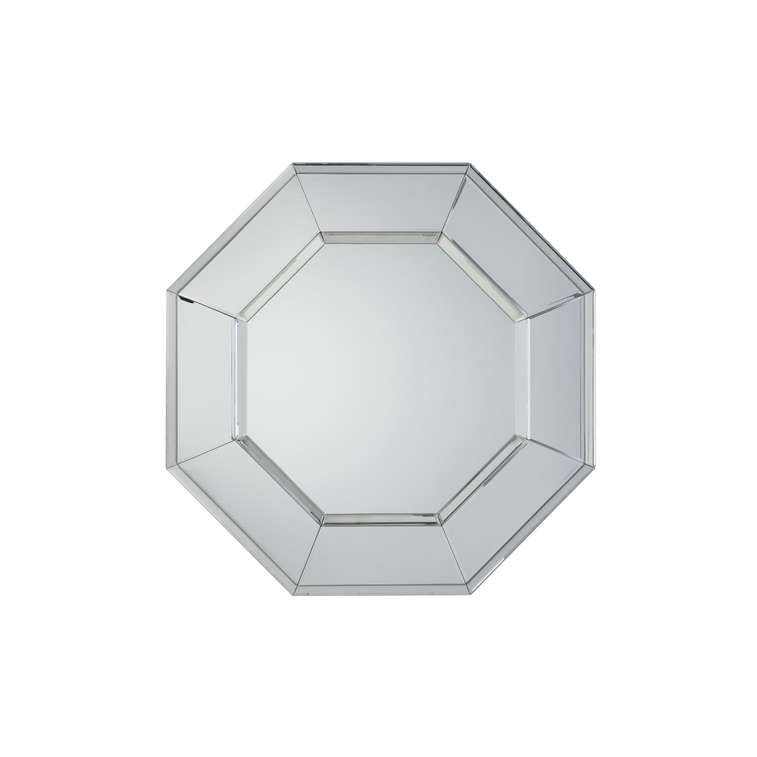Amos Black glass edged octagon mirror