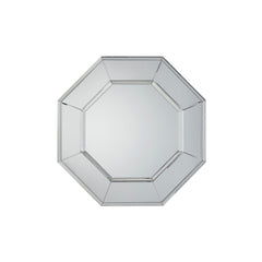 Amos Black glass edged octagon mirror