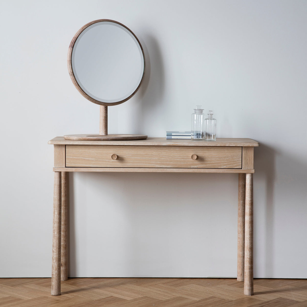 Amos Natural oak table top mirror