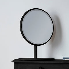 Amos Black stained oak table top mirror