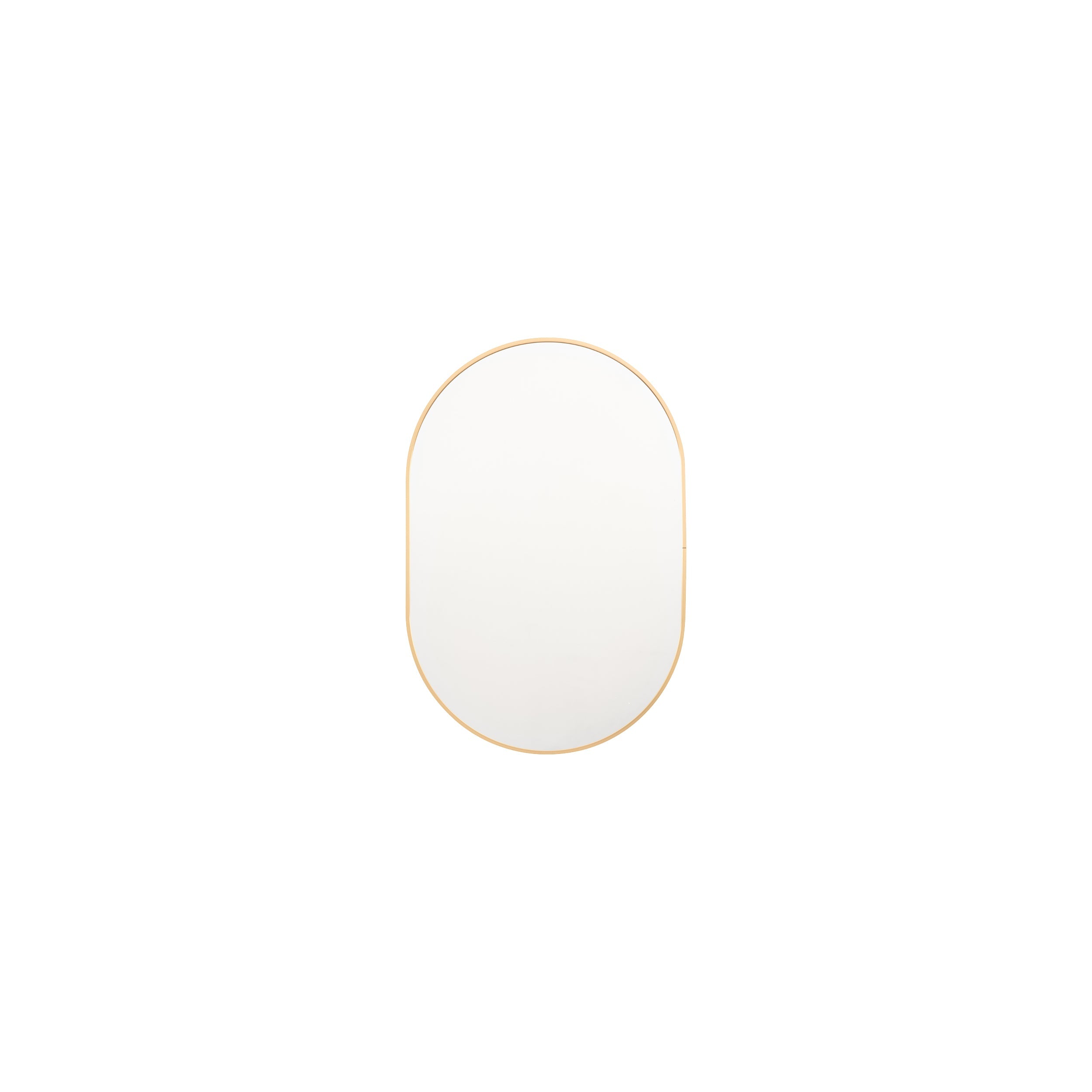 Amos Gold medium delicate frame ellipse mirror