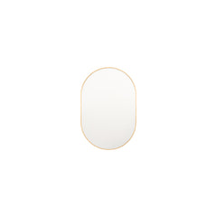 Amos Gold medium delicate frame ellipse mirror