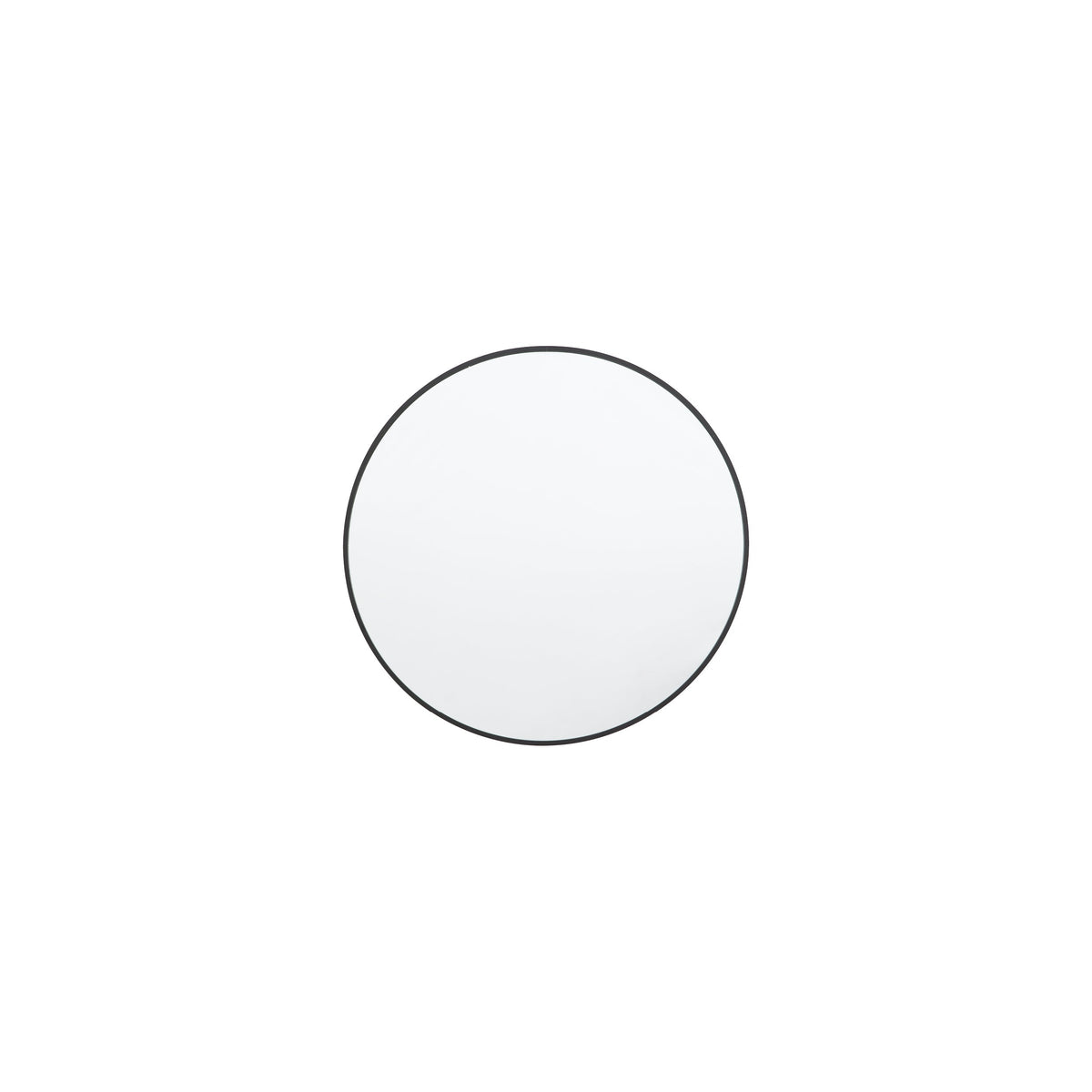 Amos Black round delicate frame mirror