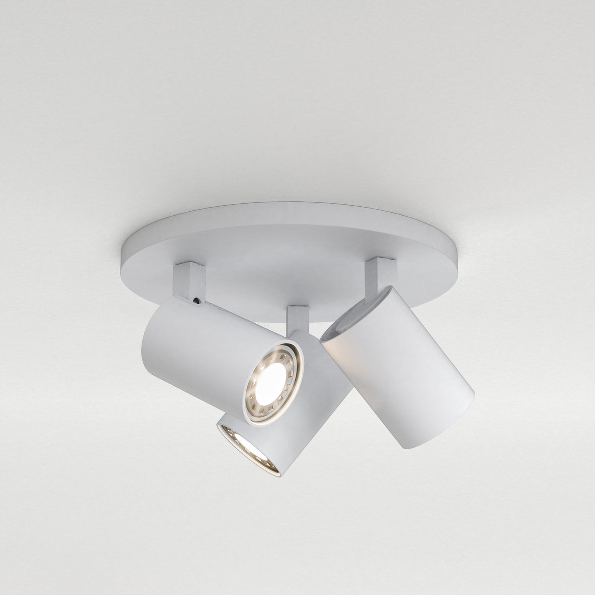 Astro Ascoli Triple Round Textured White Interior Spotlight