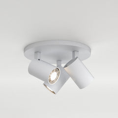 Astro Ascoli Triple Round Textured White Interior Spotlight