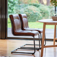 Amos Capri Leather Chair Brown