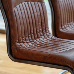 Amos Capri Leather Chair Brown