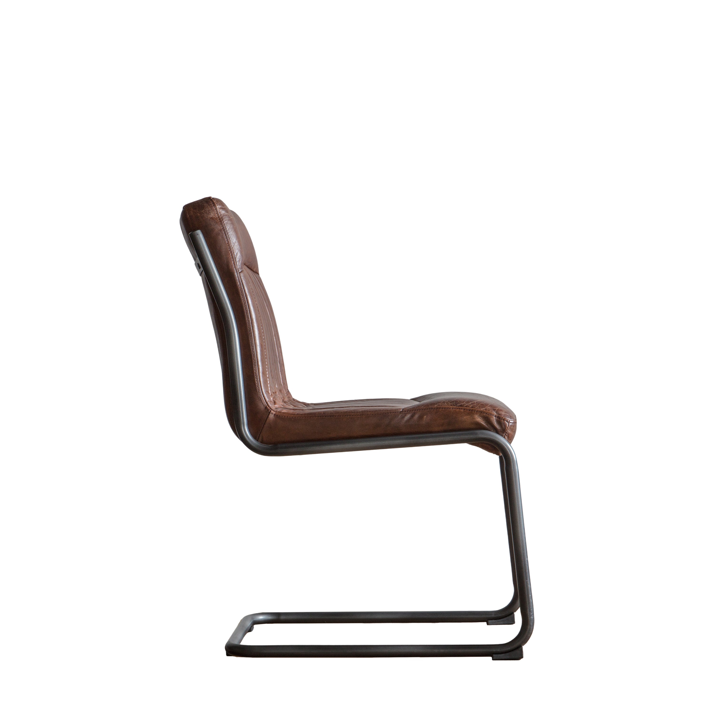 Amos Capri Leather Chair Brown