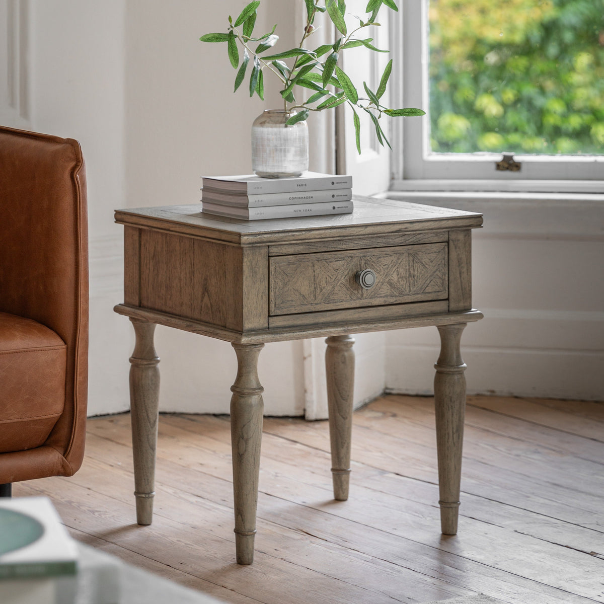 Amos Rustique 1 Drawer Side Table