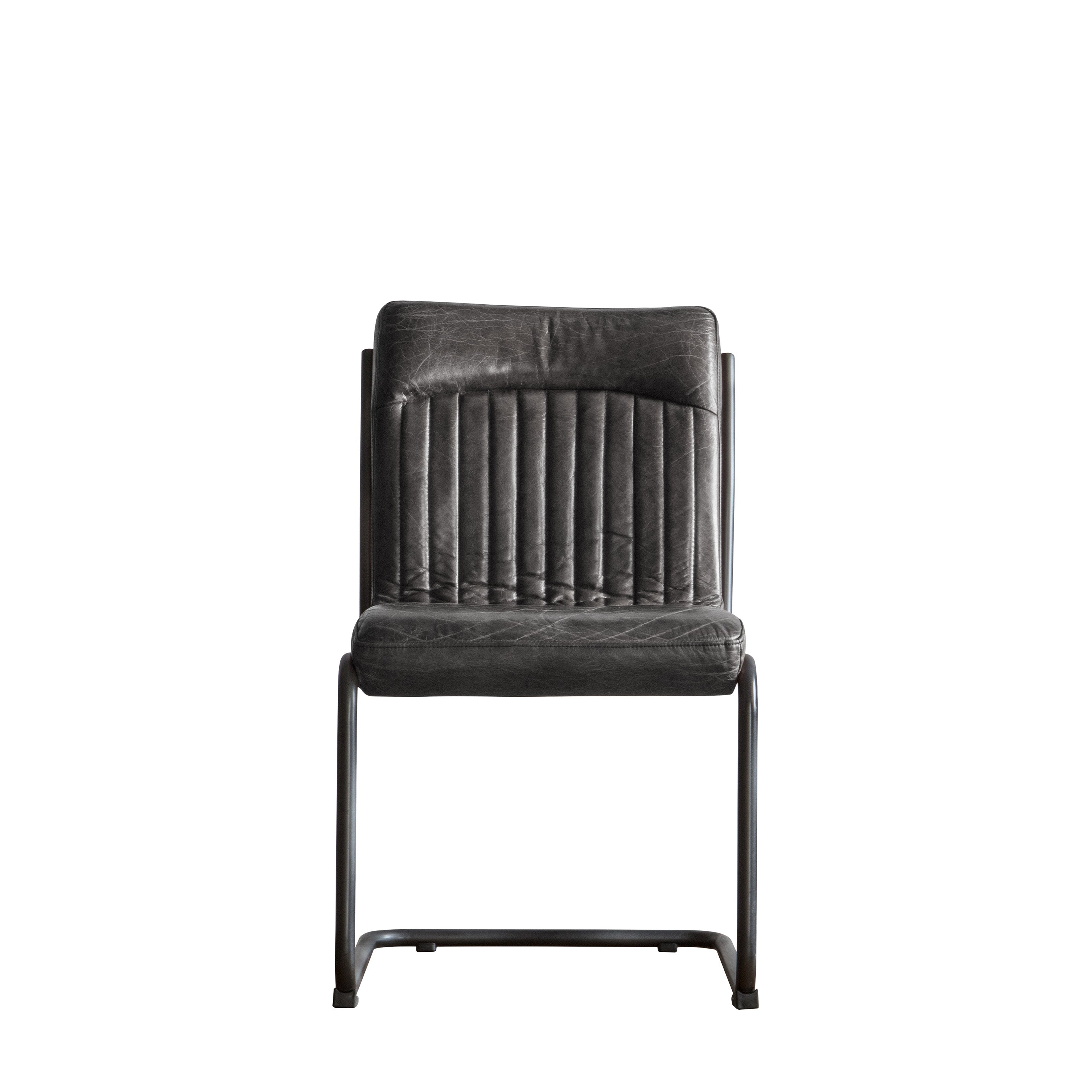 Amos Capri Leather Chair Antique Ebony