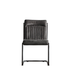 Amos Capri Leather Chair Antique Ebony