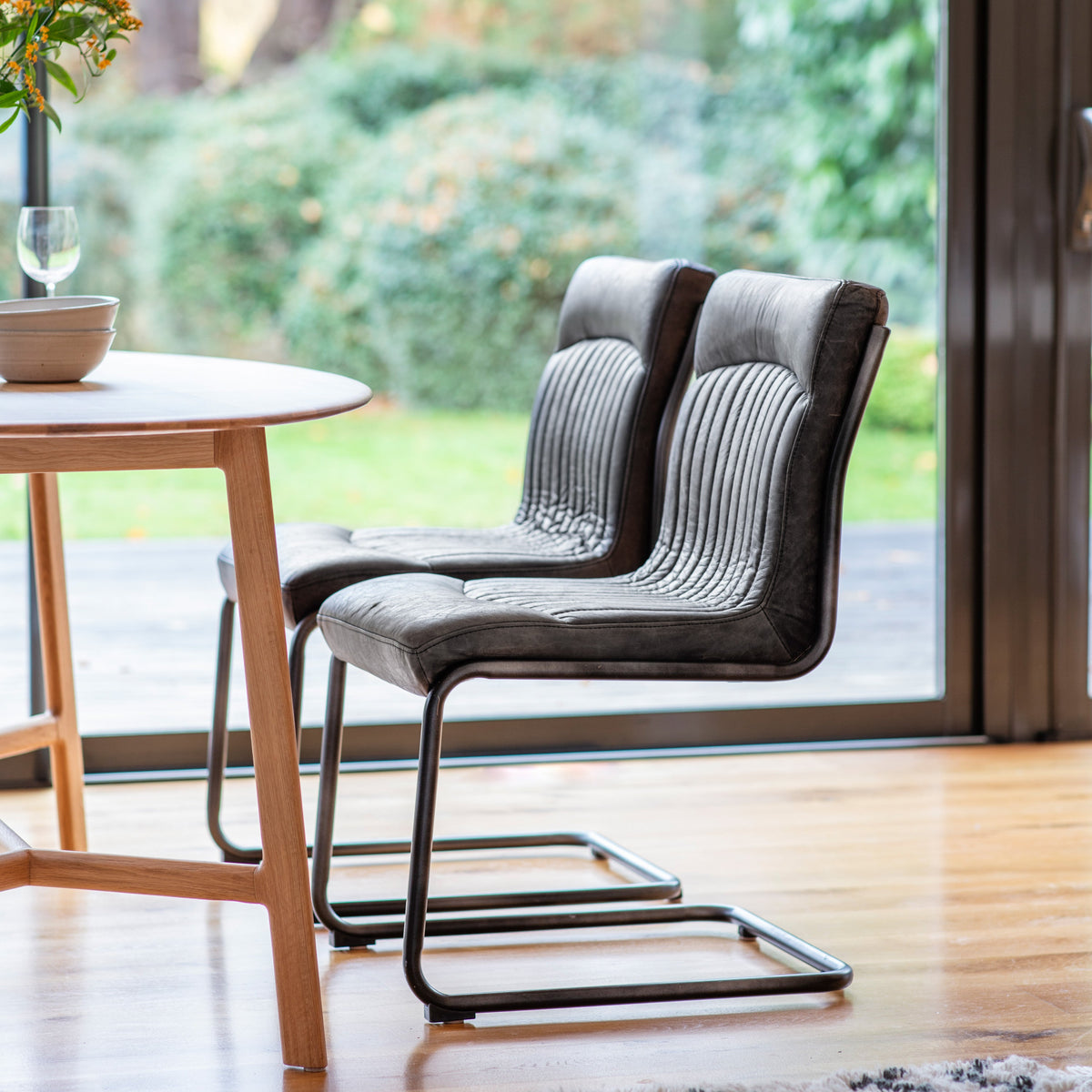 Amos Capri Leather Chair Antique Ebony